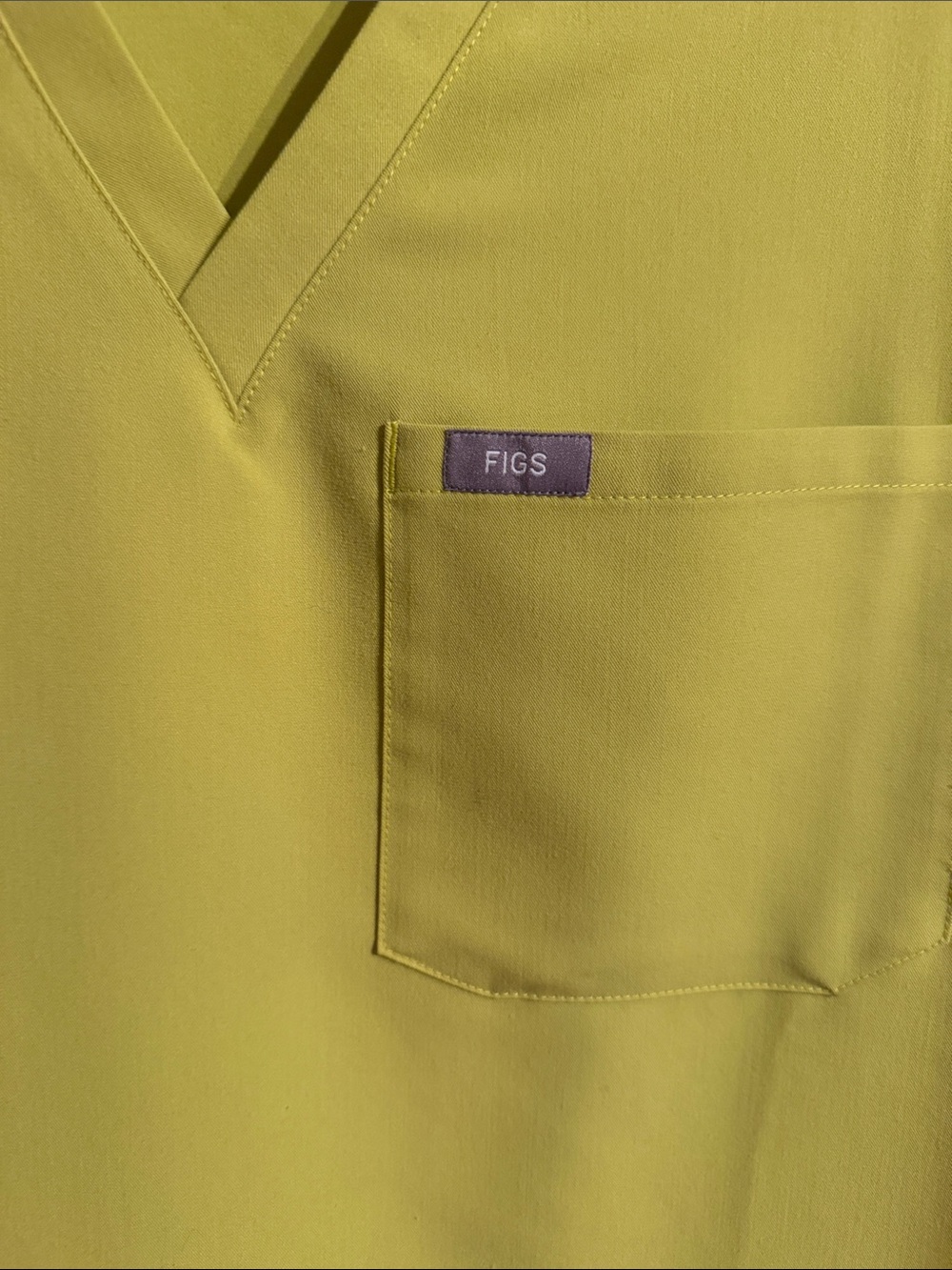 FIGS Limeade Catarina V-Neck Scrub Top S EUC - Picture 5 of 9